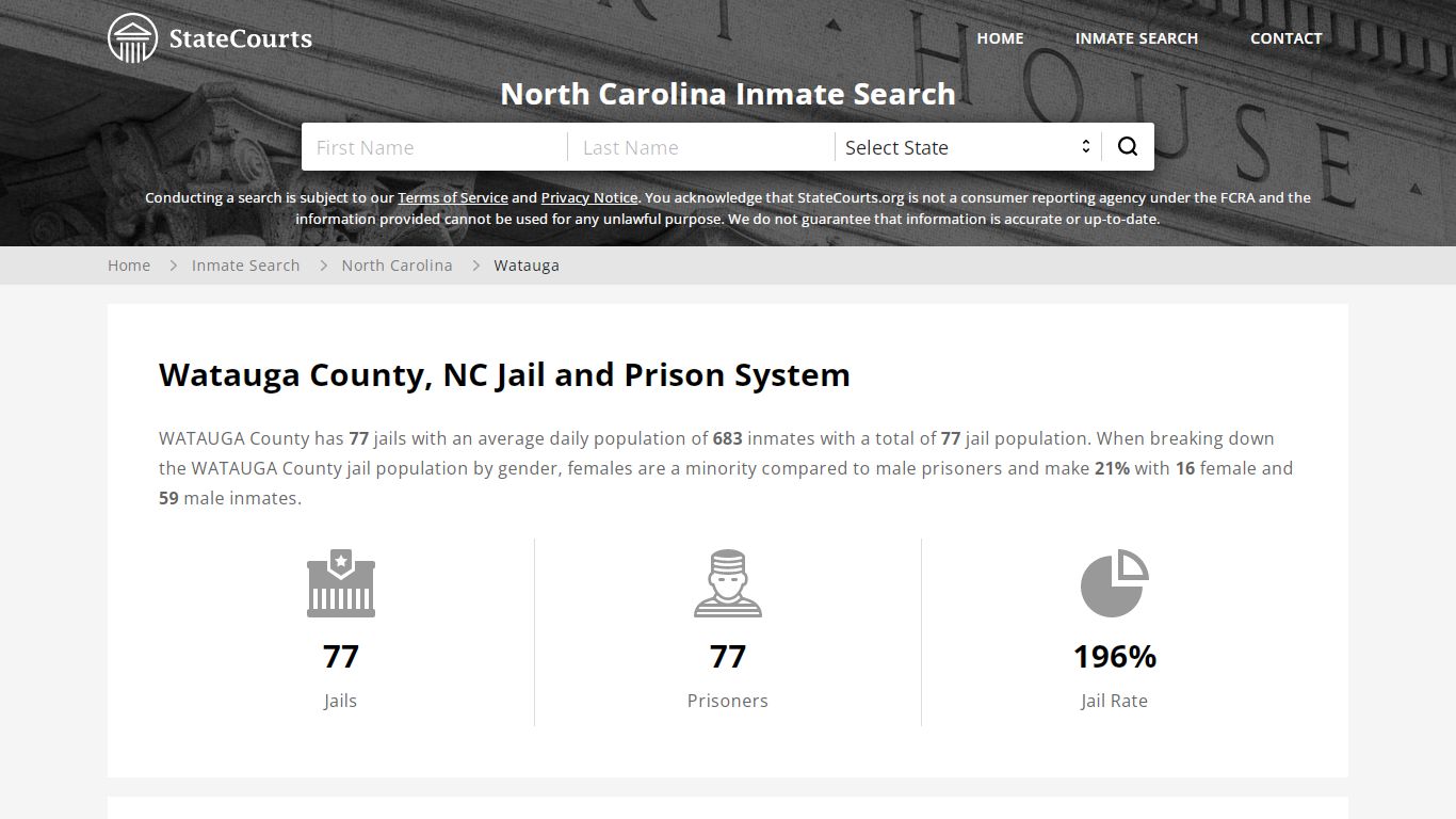 Watauga County, NC Inmate Search - StateCourts