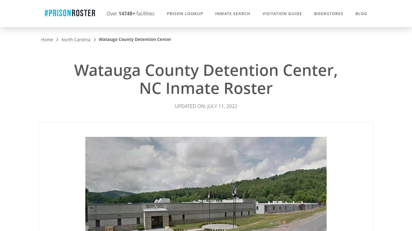 Watauga County Detention Center, NC Inmate Roster